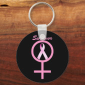 乳がん認識度生存者キーチェーン キーホルダー (正面)