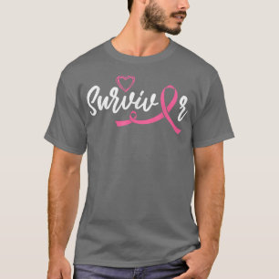 乳がん認識度生存者ピンクリボンバランス Tシャツ