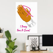 乳がん認識度祈の手 ポスター (ホームオフィス)