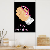 乳がん認識度祈の手 ポスター (キッチン)