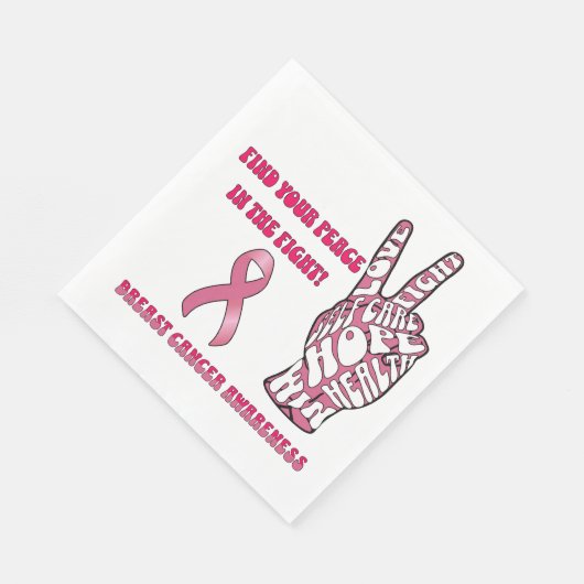 乳がん認識度紙ナプキン スタンダードランチョンナプキン (角)
