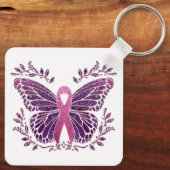 乳がん認識度蝶フローラ キーホルダー (裏面)