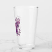 乳がん認識度蝶フローラ タンブラーグラス (左)