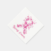 乳がん認識度蝶リボン スタンダードカクテルナプキン (角)