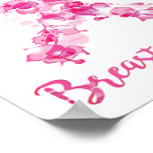 乳がん認識度蝶リボン ポスター (角)