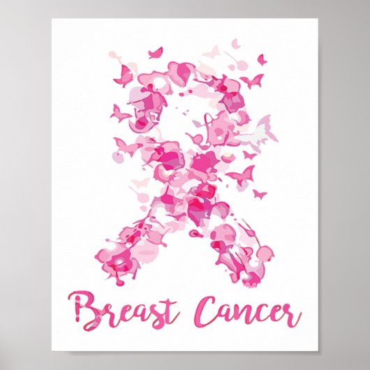 乳がん認識度蝶リボン ポスター (正面)