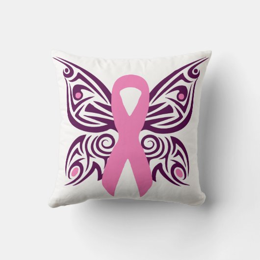 乳がん認識度蝶 クッション (裏面)