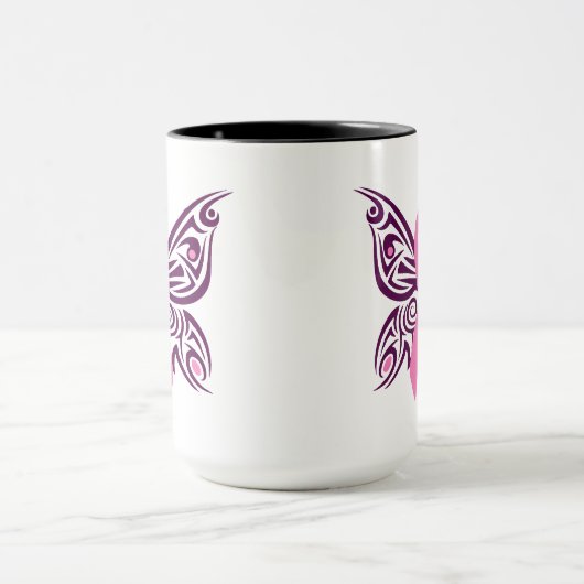 乳がん認識度蝶 マグカップ (中央)