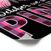 乳がん認識度蝶 – October We ポスター (角)