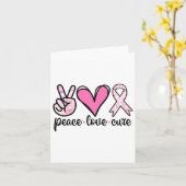 乳がん認識度衣装ピンクピースラブCu カード (黄色い花)