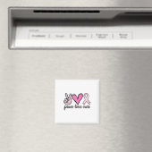 乳がん認識度衣装ピンクピースラブCu マグネット (インサイチュ (食洗機))