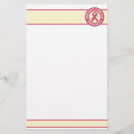 乳がん認識度静止カスタマイズ-  便箋 (正面)
