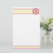 乳がん認識度静止カスタマイズ-  便箋 (スタンド正面)