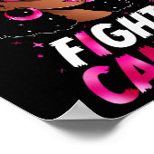 乳がん認識度黒人女性戦士サポート ポスター (角)