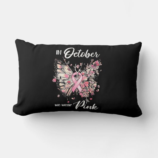 乳がん認識度10月We衣服ピンクブ ランバークッション (正面)