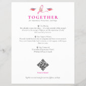 乳がん認識度15か月Wリボンカレンダー チラシ (裏面)