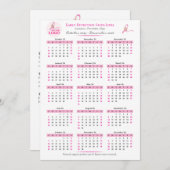 乳がん認識度15ヶ月リボンカレンダー (正面/裏面)