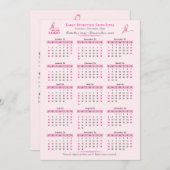 乳がん認識度15ヶ月リボンカレンダー (正面/裏面)