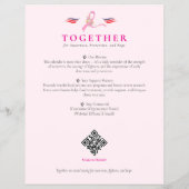 乳がん認識度15ヶ月リボンカレンダー チラシ (裏面)