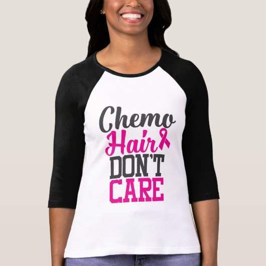 乳がん認識度 |チェモのヘアは気にない Tシャツ (正面)