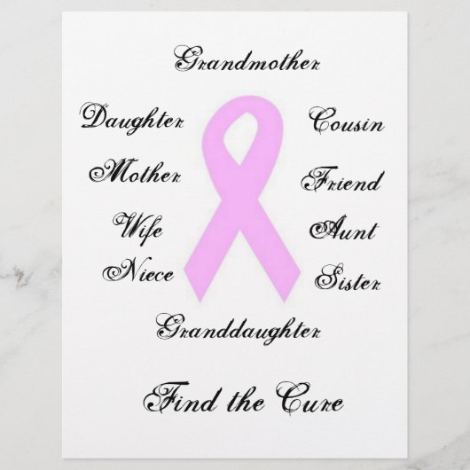 乳がん認識度 チラシ (正面)