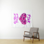 乳がん認識度：ピンクハート、強いスタート タペストリー (インサイチュ(横))