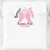 乳がん認識度 – ピンクリボン天使 ラウンドシール (バッグ)