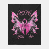 乳がん認識度 フリースブランケット (正面)