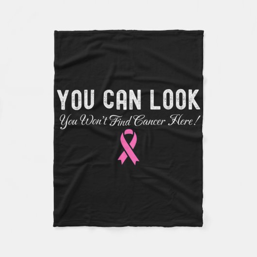 乳がん認識度 フリースブランケット (正面)