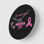 乳がん認識度 ラウンド壁時計 (傾斜)