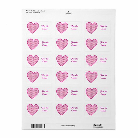 乳がん認識度 ラベル (フルシート)