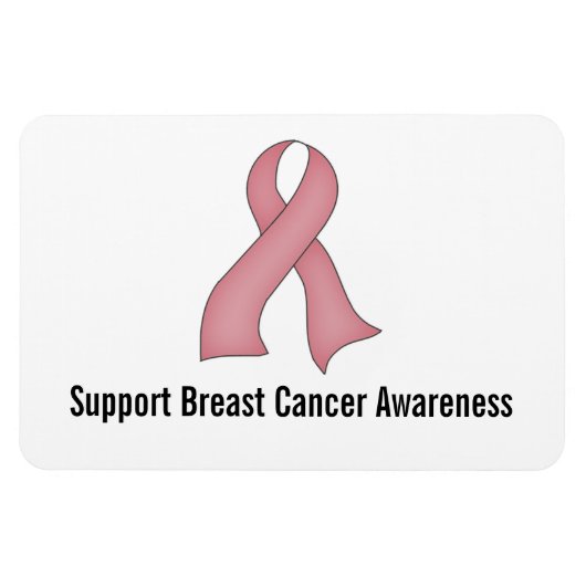 乳がん認識度（中ピンク）磁石 マグネット (横)