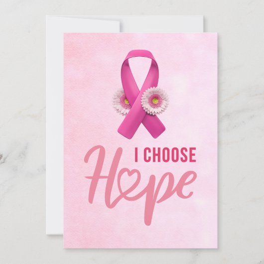 乳がん認識度 招待状 (正面)