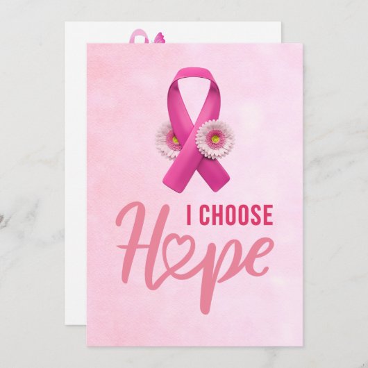 乳がん認識度 招待状 (正面/裏面)