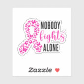 乳がん認識度、誰も一人で戦わない シール (シート)