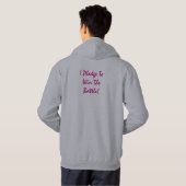 乳がん認識度Iが戦いに勝つと誓う パーカ (裏面フル)