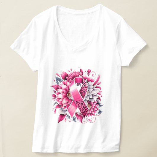 乳がん認識度Tシャツ Tシャツ (レイダウン)