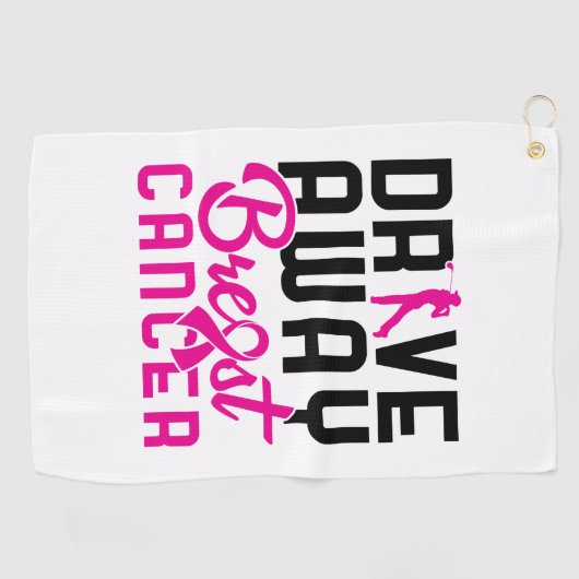 乳がん遠くにゴルファーを運転する ゴルフタオル (横)