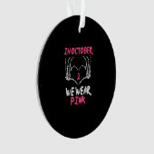 乳がん骨格手ハートWe衣服女性 オーナメント (正面)