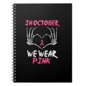 乳がん骨格手ハートWe衣服女性 ノートブック (正面)