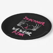 乳がん骨格手ハートWe衣服女性 ペーパープレート (アングル)