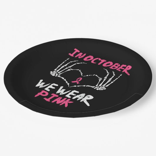 乳がん骨格手ハートWe衣服女性 ペーパープレート (アングル)