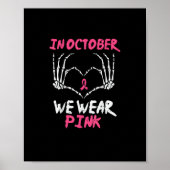 乳がん骨格手ハートWe衣服女性 ポスター (正面)