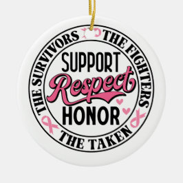 乳がん高揚引用文 セラミックオーナメント
