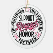 乳がん高揚引用文 セラミックオーナメント (左)