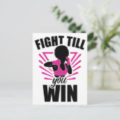 乳がん黒人女性メラニン生存者 シーズンポストカード (スタンド正面)