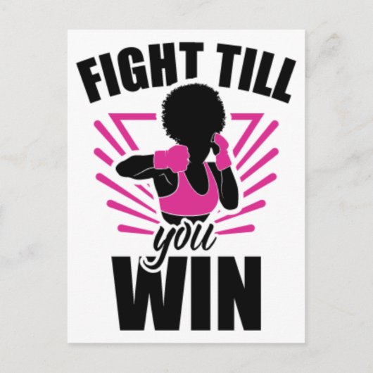 乳がん黒人女性メラニン生存者 シーズンポストカード (正面)