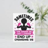 乳がん黒人女性メラニン生存者 シーズンポストカード (スタンド正面)