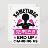 乳がん黒人女性メラニン生存者 シーズンポストカード (正面/裏面)