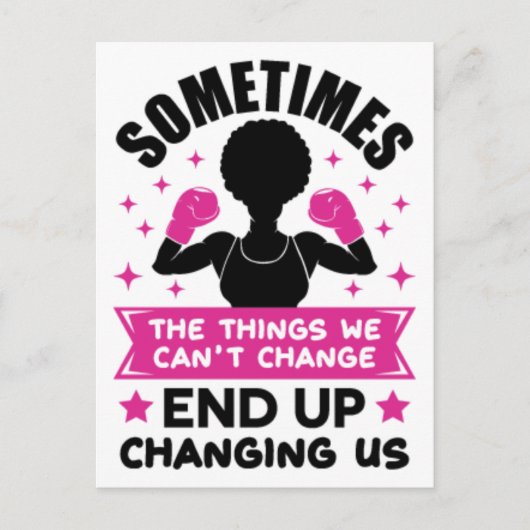 乳がん黒人女性メラニン生存者 シーズンポストカード (正面)